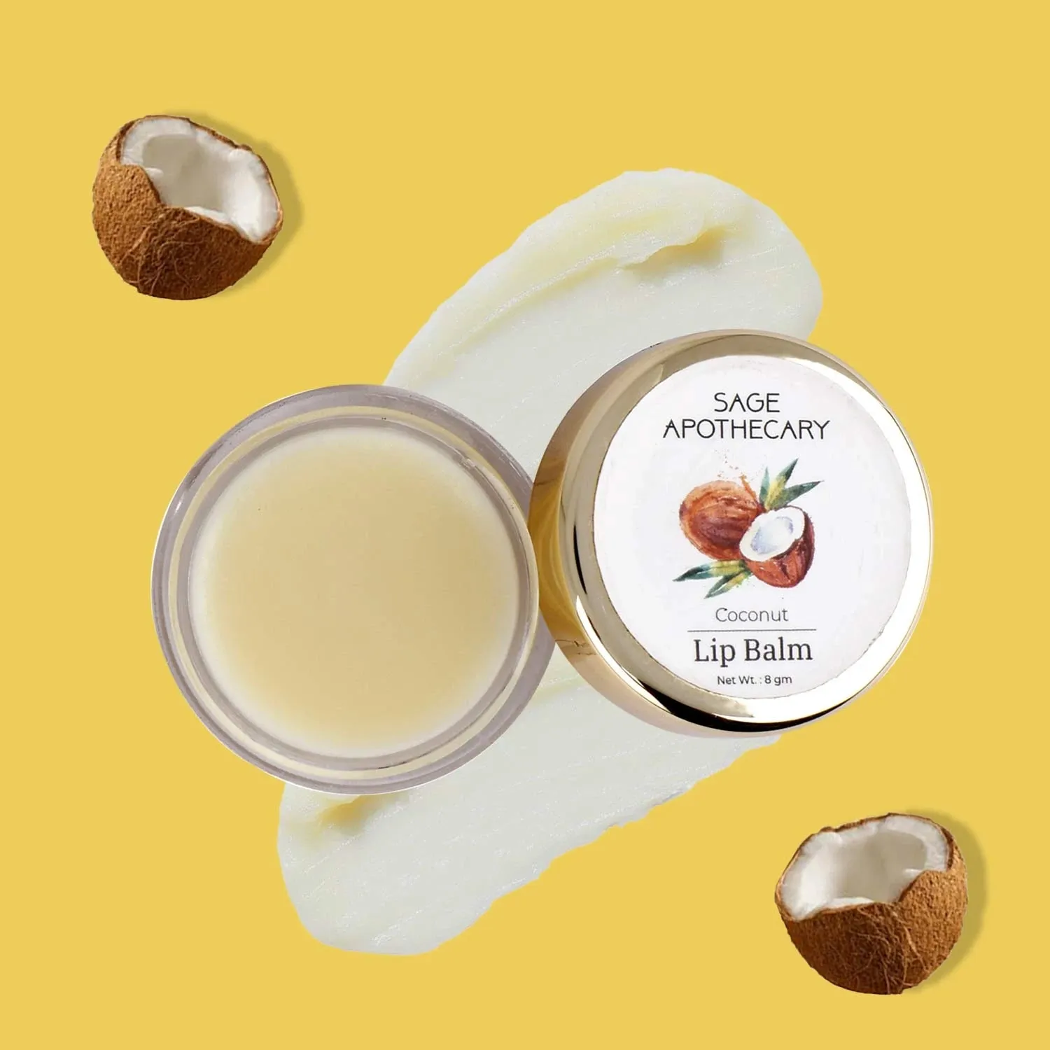 Coconut Lip Balm to Protect & Heal Lips Lighten and Brighten Dark Lips