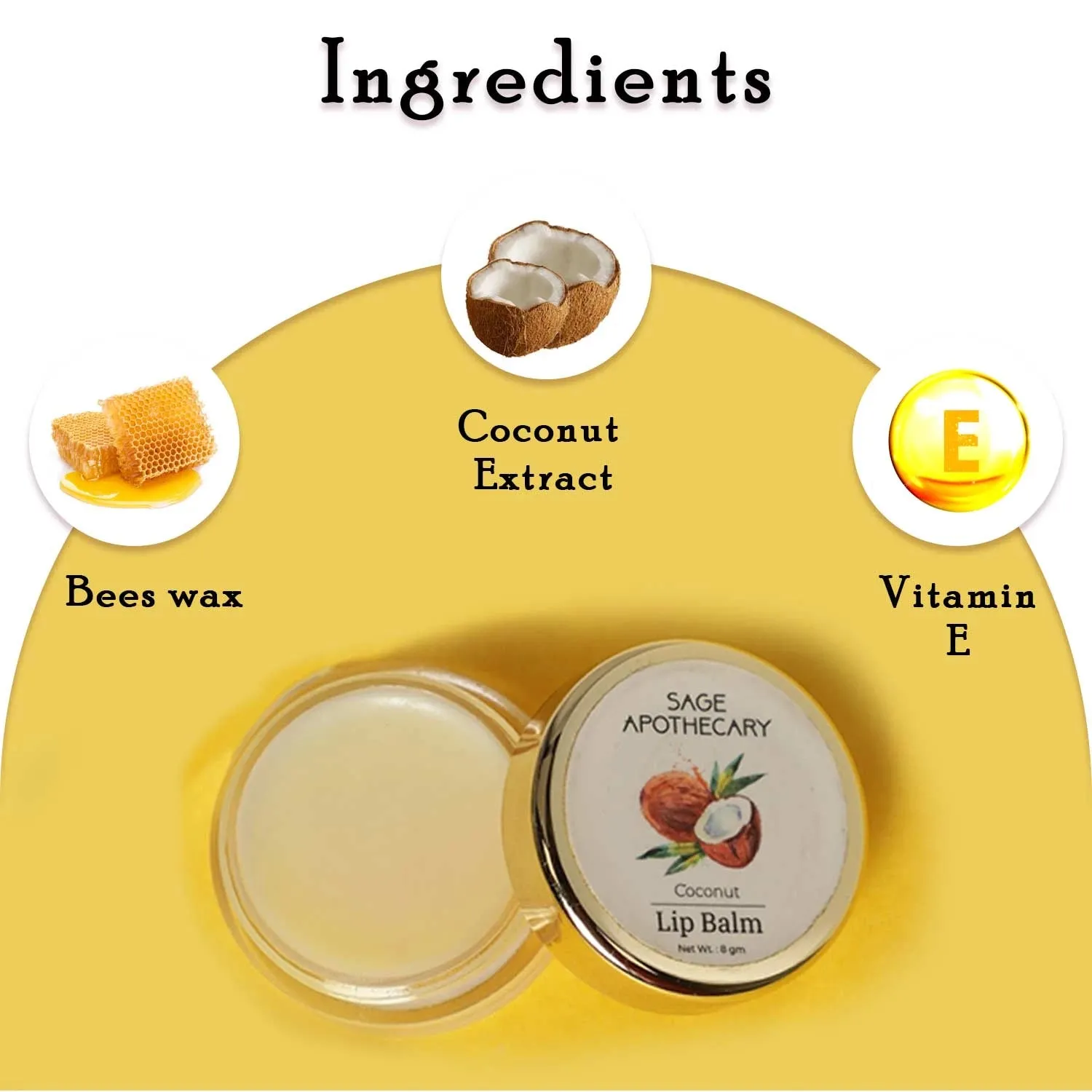 Coconut Lip Balm to Protect & Heal Lips Lighten and Brighten Dark Lips