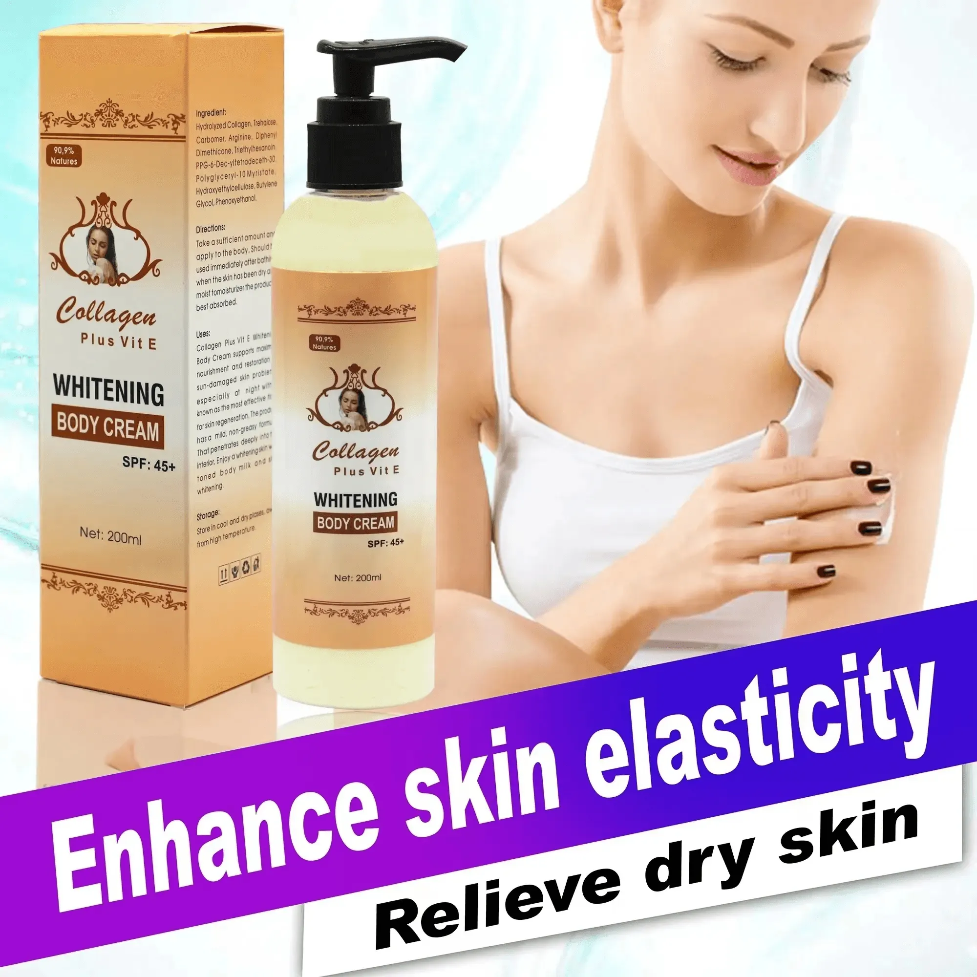 Collagen Plus Vit E Whitening Body Cream SPF45  - 200ml
