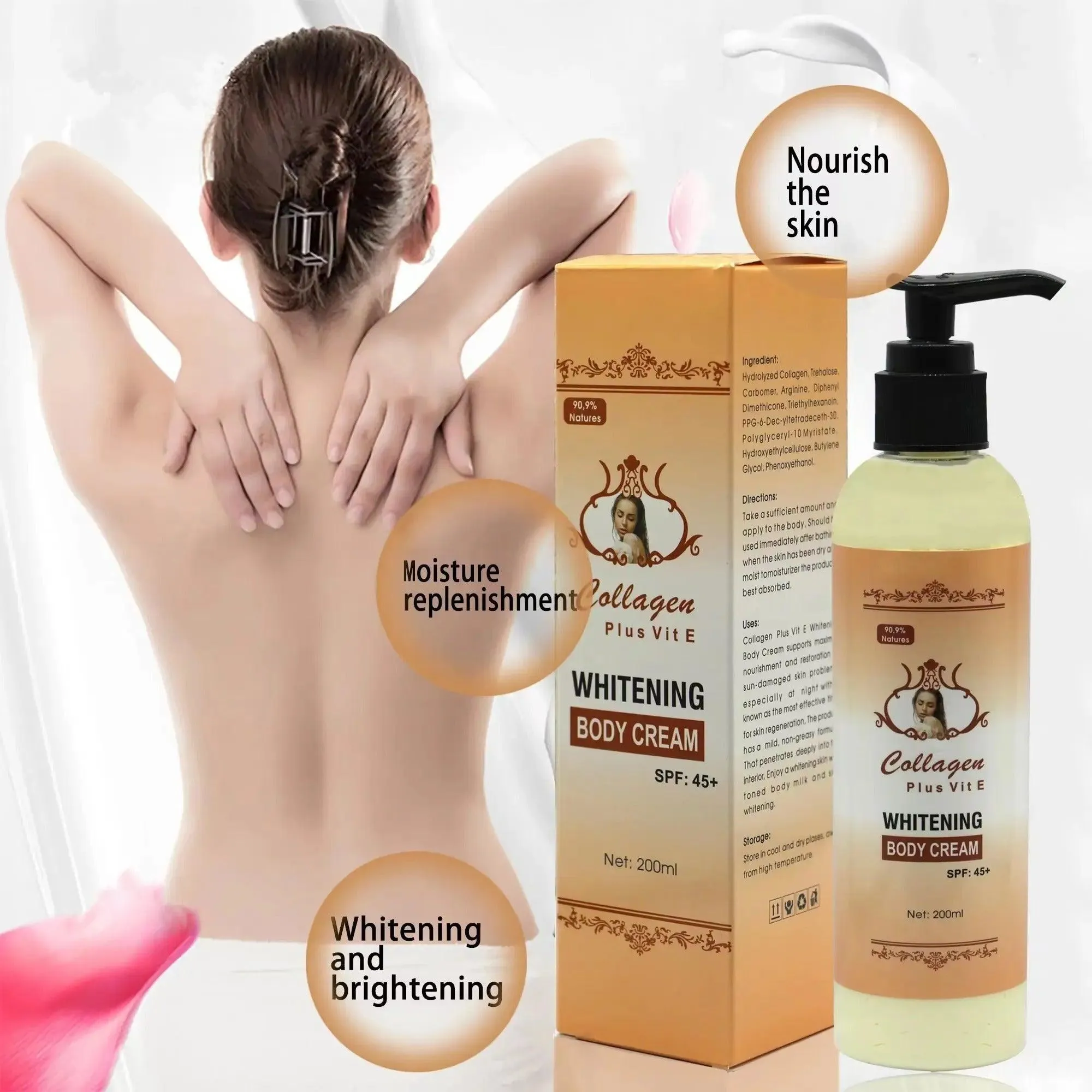 Collagen Plus Vit E Whitening Body Cream SPF45  - 200ml