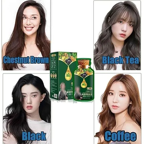 Corzen Natural Plant Bubble Hair Dye Shampoo Pack (26ml x 10 bags)