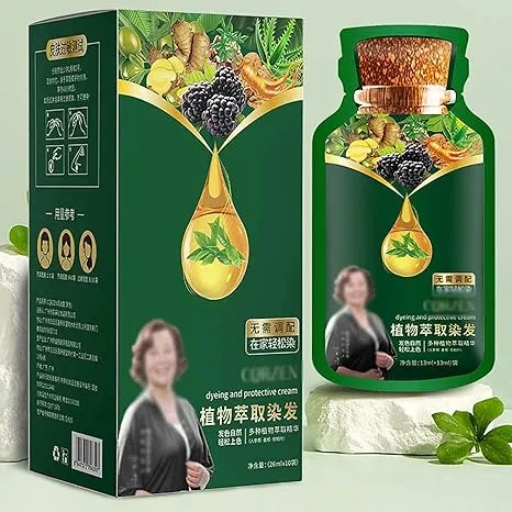 Corzen Natural Plant Bubble Hair Dye Shampoo Pack (26ml x 10 bags)