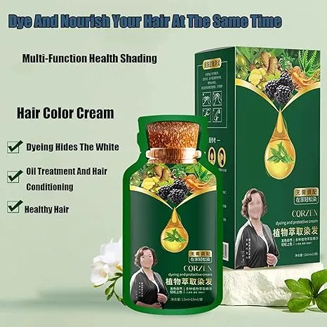 Corzen Natural Plant Bubble Hair Dye Shampoo Pack (26ml x 10 bags)