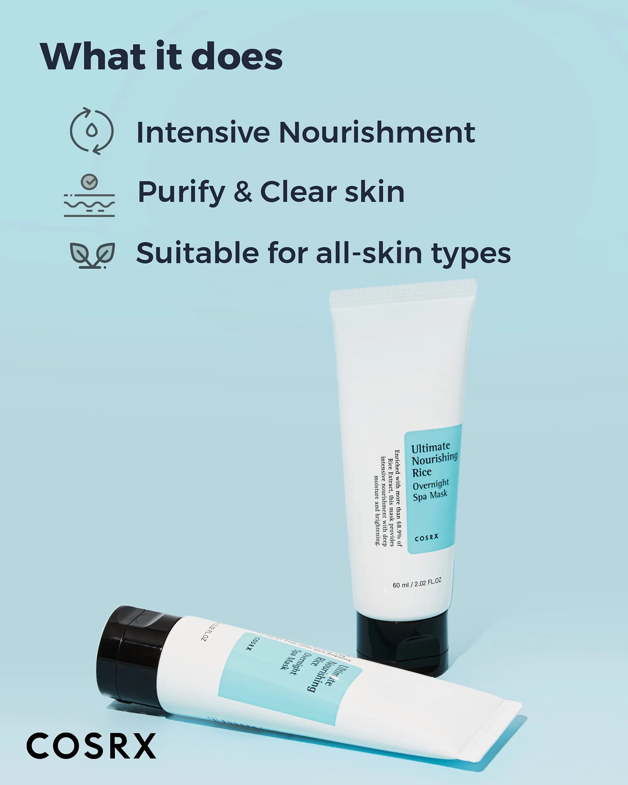 COSRX Ultimate Nourishing Rice Overnight Spa Mask 60ml