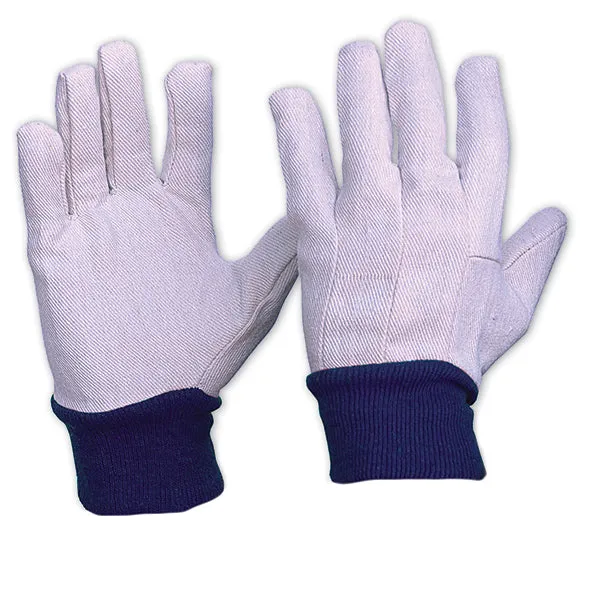 Cotton Drill Knit Wrist Gloves
