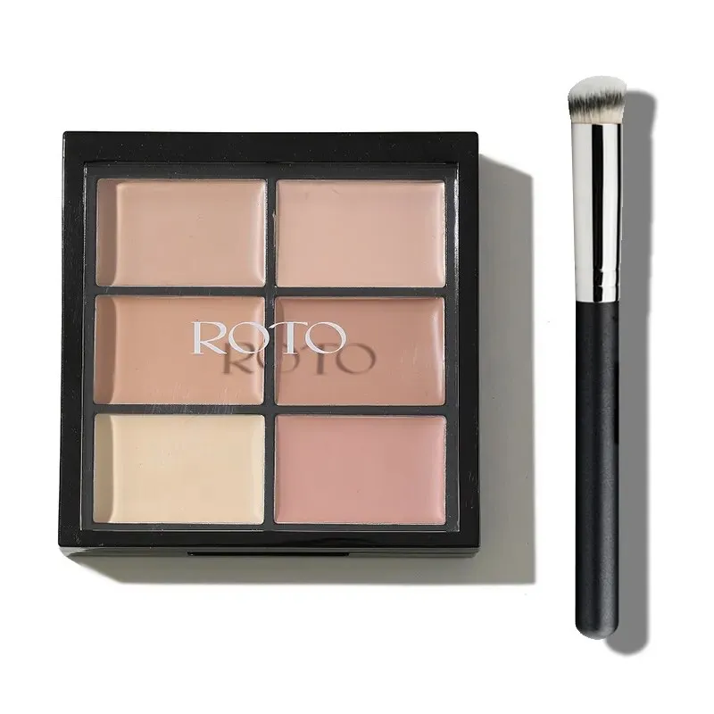 Creamy Mousse Concealer Palette Coverage Dark Eye Circles Matte Highlight Skin Tone Face Moisturizing Concealing Cream