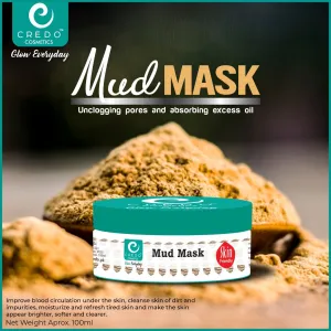 Credo Glow Everyday Skin Friendly Mud Mask Jar - 100 ML