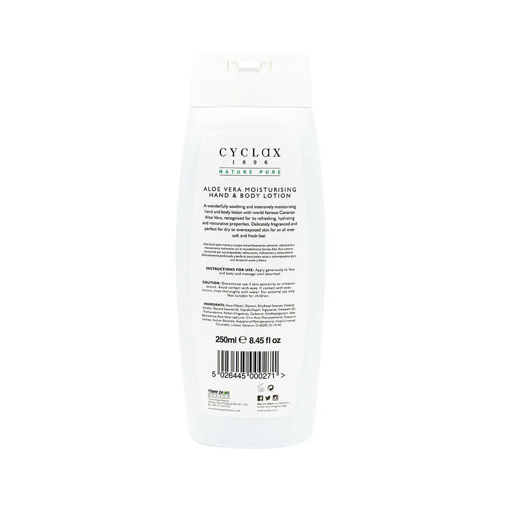 Cyclax Aloe Vera Moisturising Hand & Body Lotion 250ML