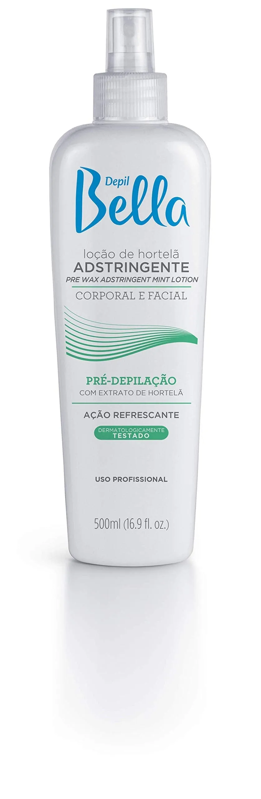 Depil Bella Pre Waxing Astringent Lotion with Mint Extract | Perfect for Smooth and Clean Waxing | 500ml