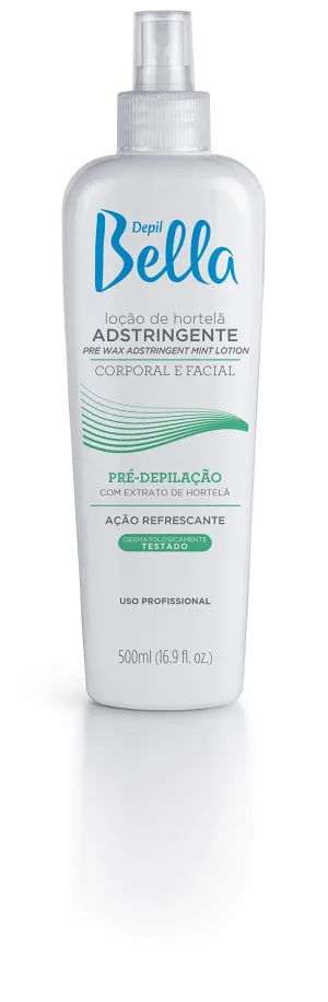 Depil Bella Pre Waxing Astringent Lotion with Mint Extract | Perfect for Smooth and Clean Waxing | 500ml