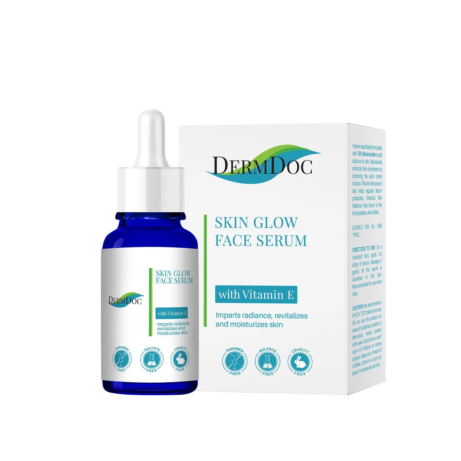 DermDoc Skin Glow Face Serum with Vitamin (10 ml) | vitamin e serum , skin glow serum , face serum , glow serum