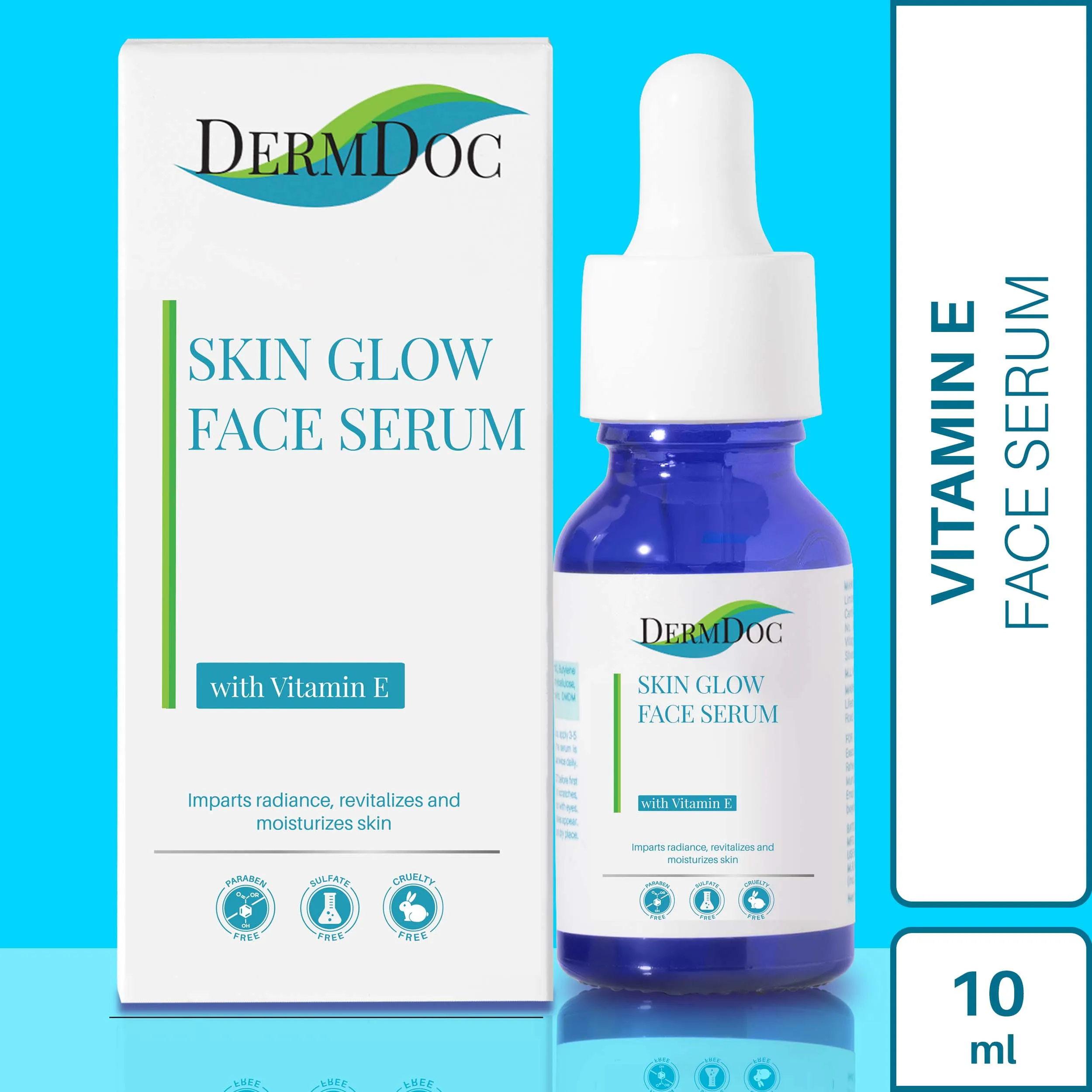 DermDoc Skin Glow Face Serum with Vitamin (10 ml) | vitamin e serum , skin glow serum , face serum , glow serum