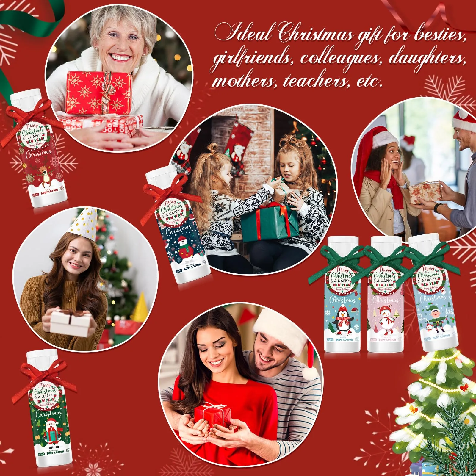Dimsile 36 Set Christmas Hand Cream Gift Moisturizing Hand Lotion for Women Travel Size Christmas Hand Lotion for Dry Hands Christmas Party Favors with Card for Xmas Mother Teacher Stocking Stuffer
