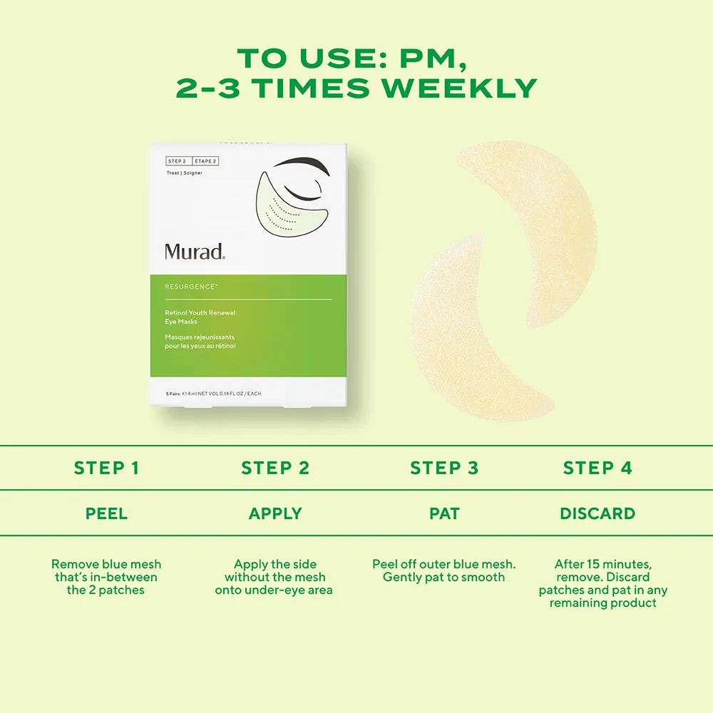 Dr. Zion x Murad Retinol Youth Renewal Eye Masks - Single Pack