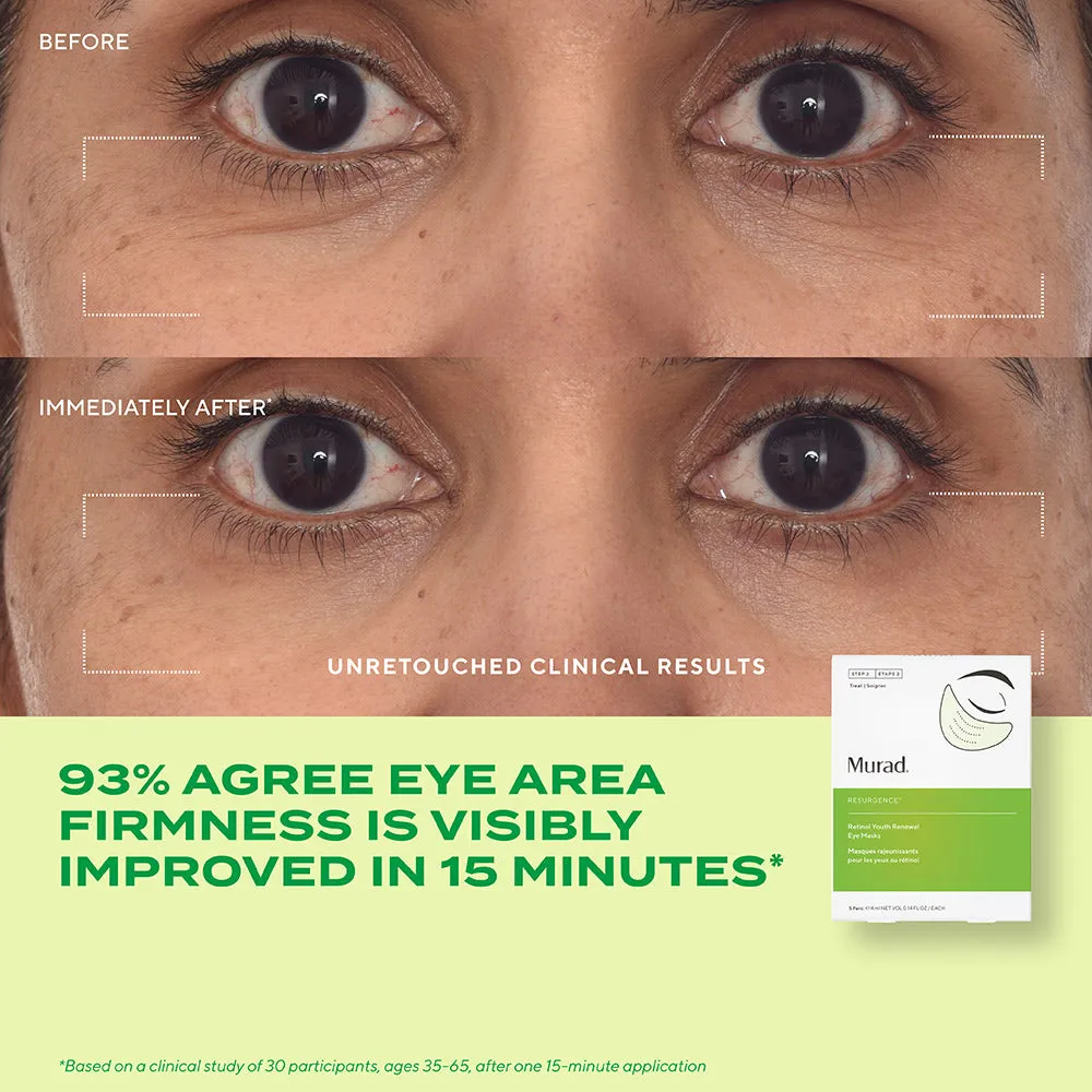 Dr. Zion x Murad Retinol Youth Renewal Eye Masks - Single Pack