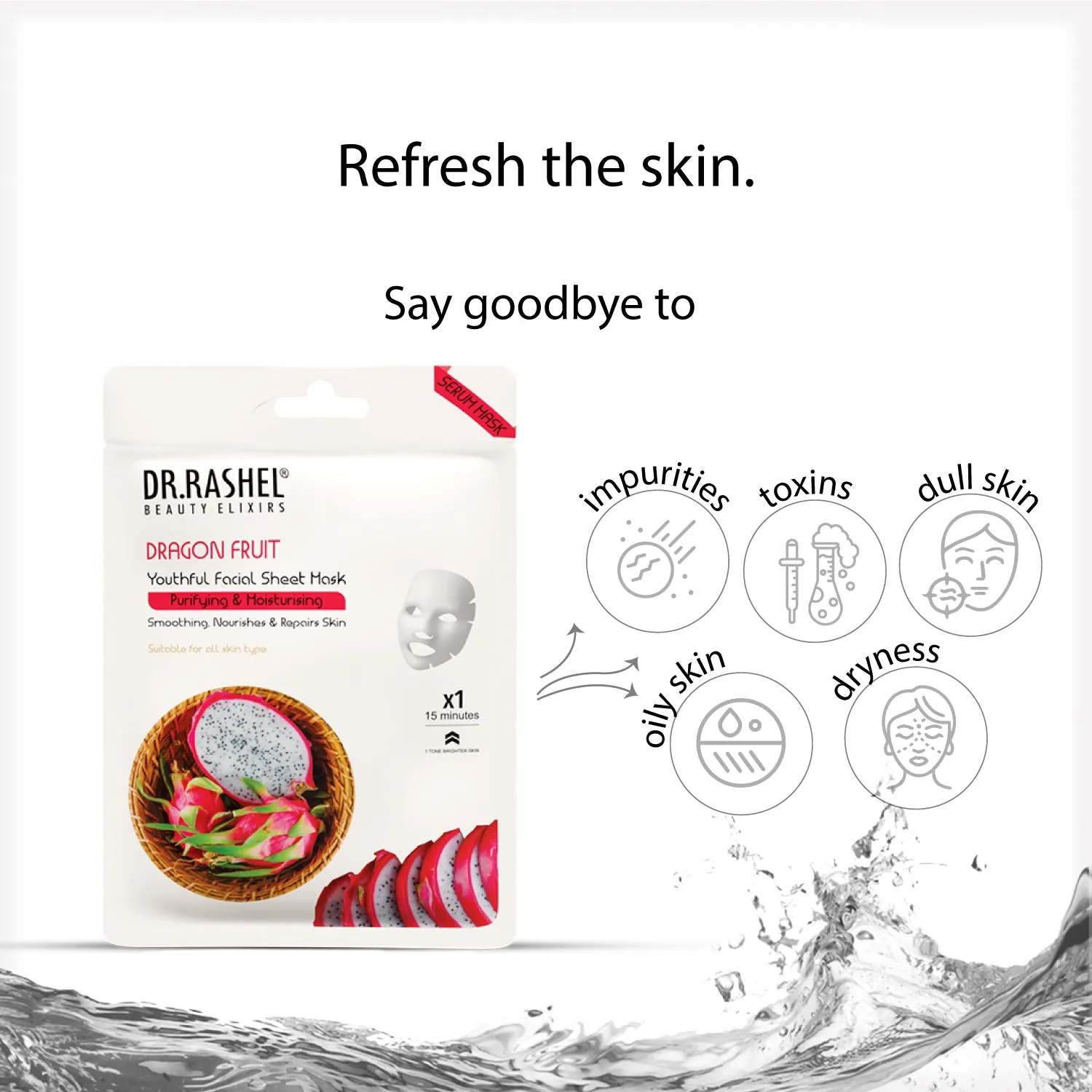 Dragon Fruit Sheet Mask with Serum Pack of 2