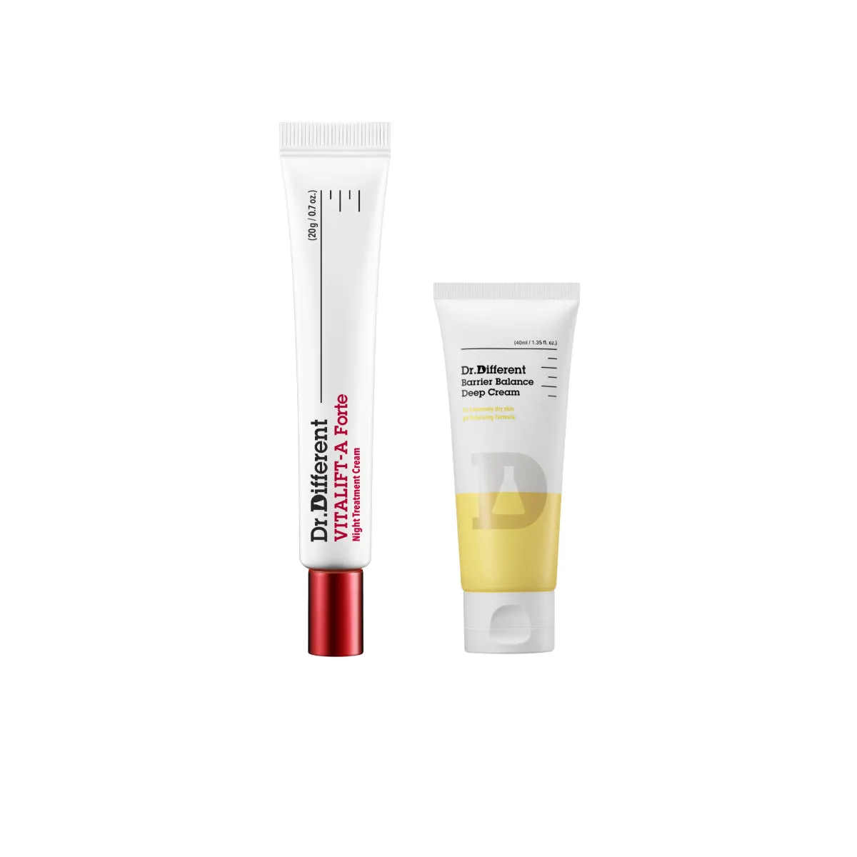 Dr.Different VITALIFT-A Forte 20g Retinal 0.1% Vitamin A Cream (  Free Gift : Barrier Balance Deep Cream 40ml) Anti-aging Wrinkle Care Lifting Moisturizing / from Seoul, Korea