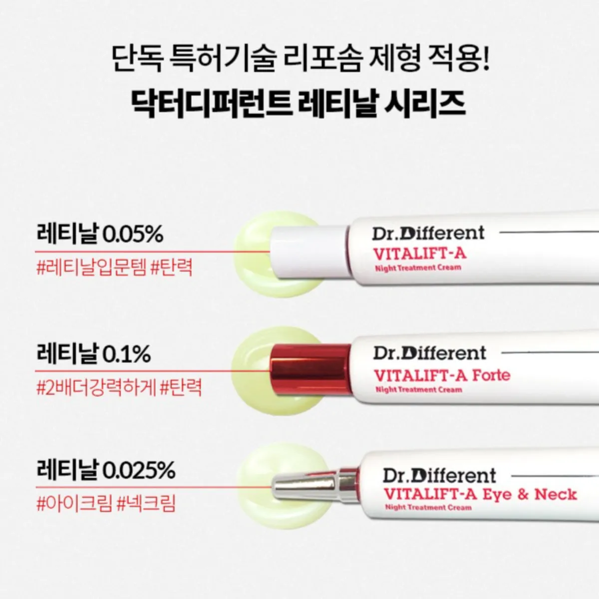 Dr.Different VITALIFT-A Forte 20g Retinal 0.1% Vitamin A Cream (  Free Gift : Barrier Balance Deep Cream 40ml) Anti-aging Wrinkle Care Lifting Moisturizing / from Seoul, Korea