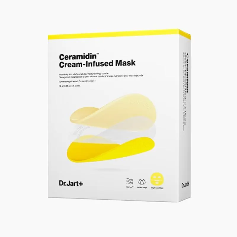 Dr.Jart  Ceramidin™ Cream-Infused Mask Sheets 18g/0.63oz X 5PCS (3 Options)
