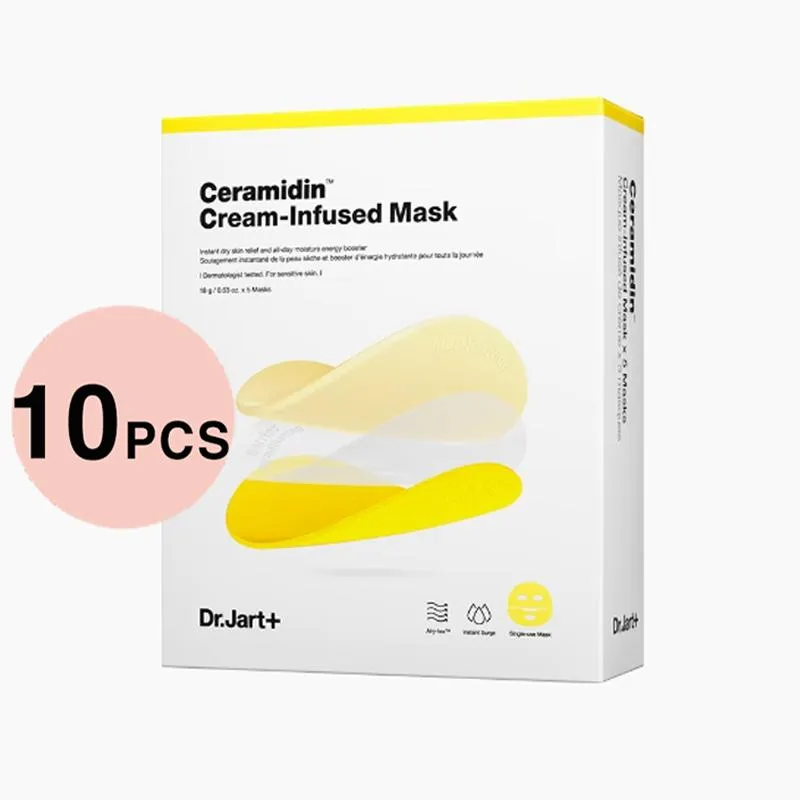 Dr.Jart  Ceramidin™ Cream-Infused Mask Sheets 18g/0.63oz X 5PCS (3 Options)