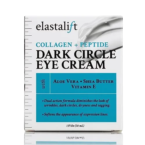 Elastalift Dark Circle Under Eye Treatment Cream | Brightening & Firming Collagen Cream W/Peptides   Vitamin E Moisturizer Eye Cream For Dark Circles & Puffy Eyes | Skin Care Face Cream, 1 Fl Oz