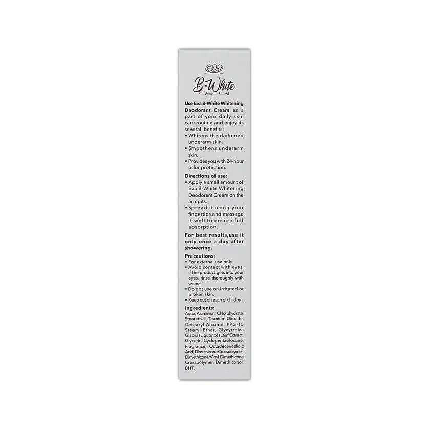 Eva B-White Whitening Deodorant Cream For Normal Skin - 15g