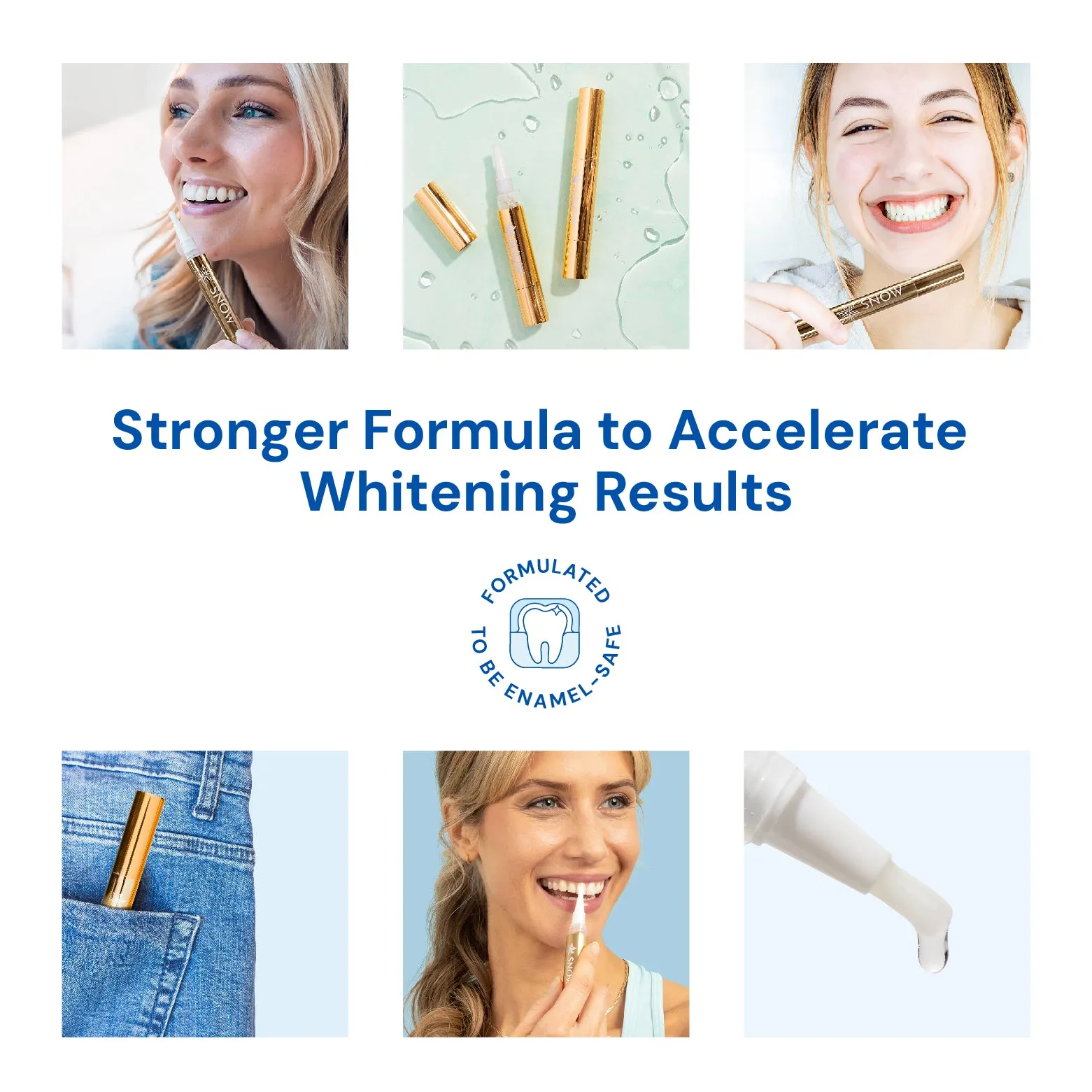 Extra-Strength Teeth Whitening Gold Wand Serum   Dual-Peroxide Formula & Xylitol