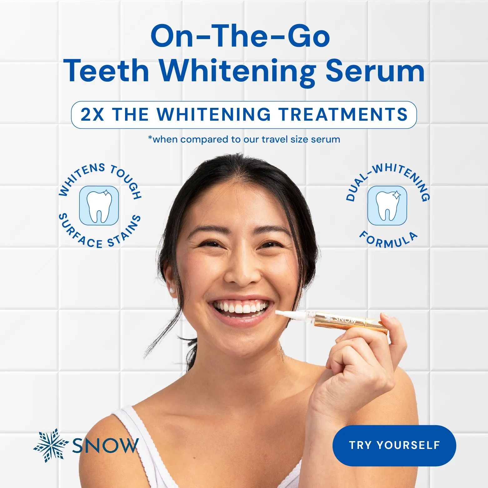 Extra-Strength Teeth Whitening Gold Wand Serum   Dual-Peroxide Formula & Xylitol