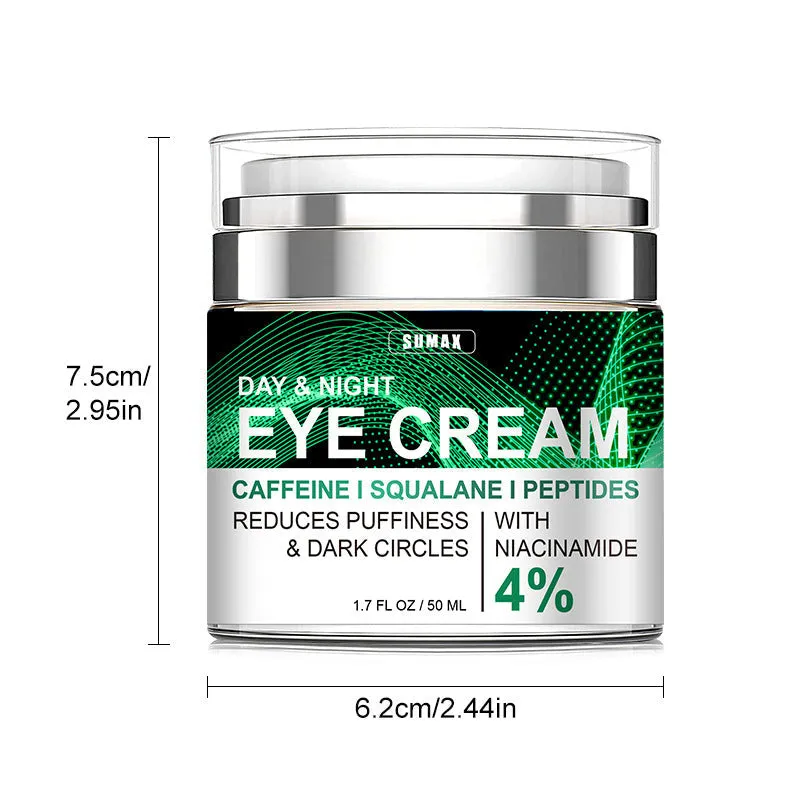 Eye Cream for Dark Circles and Puffiness, Bags Under Eyes Treatment, Anti-Aging Collagen Eye Cream for Wrinkles, Day & Night Caffeine Eye Cream with Niacinamide Dimethicone