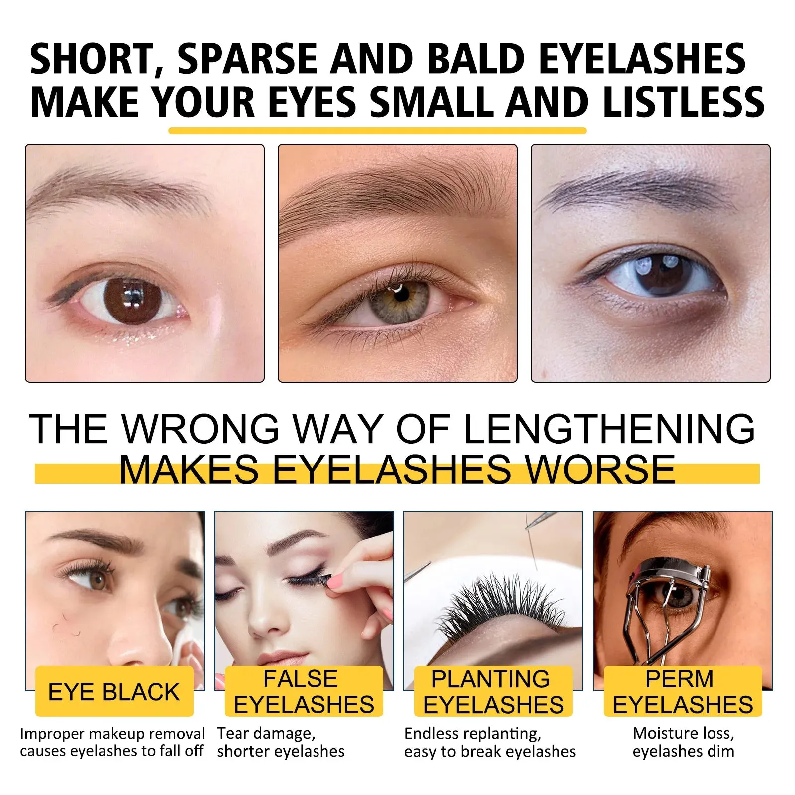 Eyelash Growth Serum - High Quality Lash Enhancing, Fast Extension, Beautiful Curl