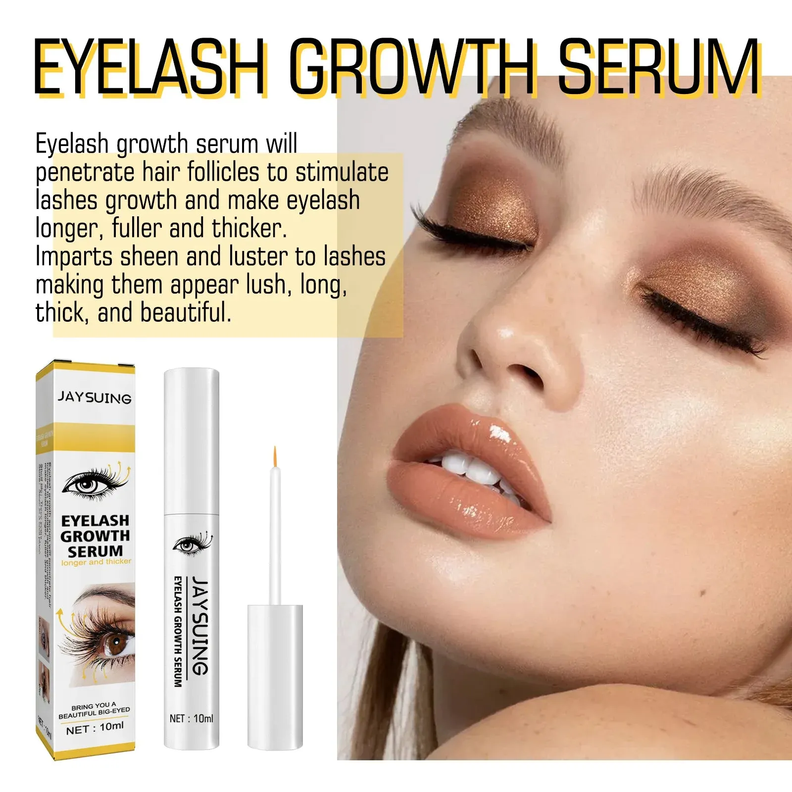Eyelash Growth Serum - High Quality Lash Enhancing, Fast Extension, Beautiful Curl
