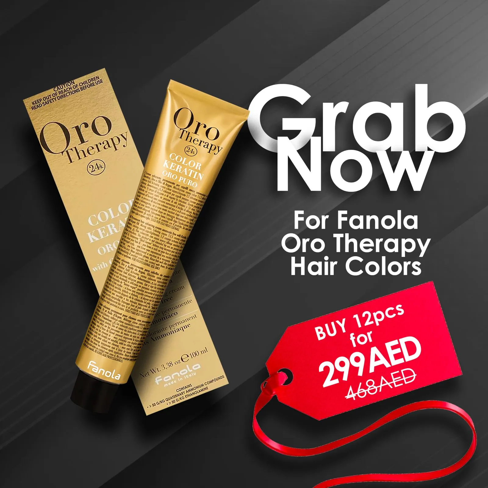 Fanola Oro Puro Hair Coloring Cream 8.0 Light Blonde 100ml