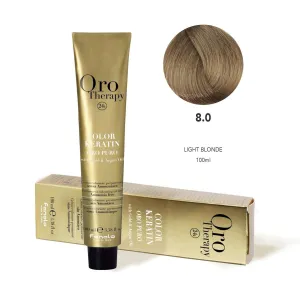 Fanola Oro Puro Hair Coloring Cream 8.0 Light Blonde 100ml