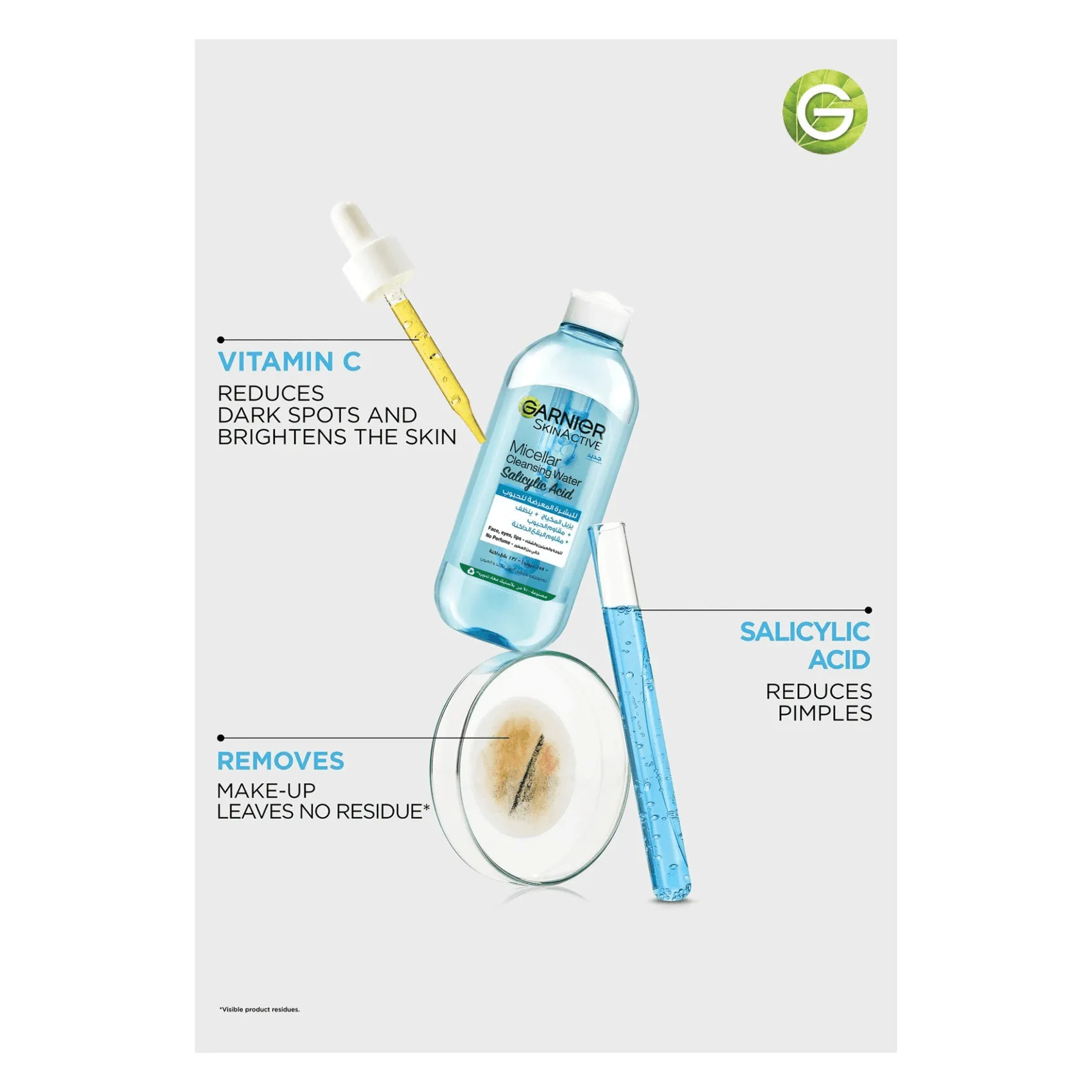 Garnier Skinactive Micellar Cleansing Water With Salicylic Acid - 400ml