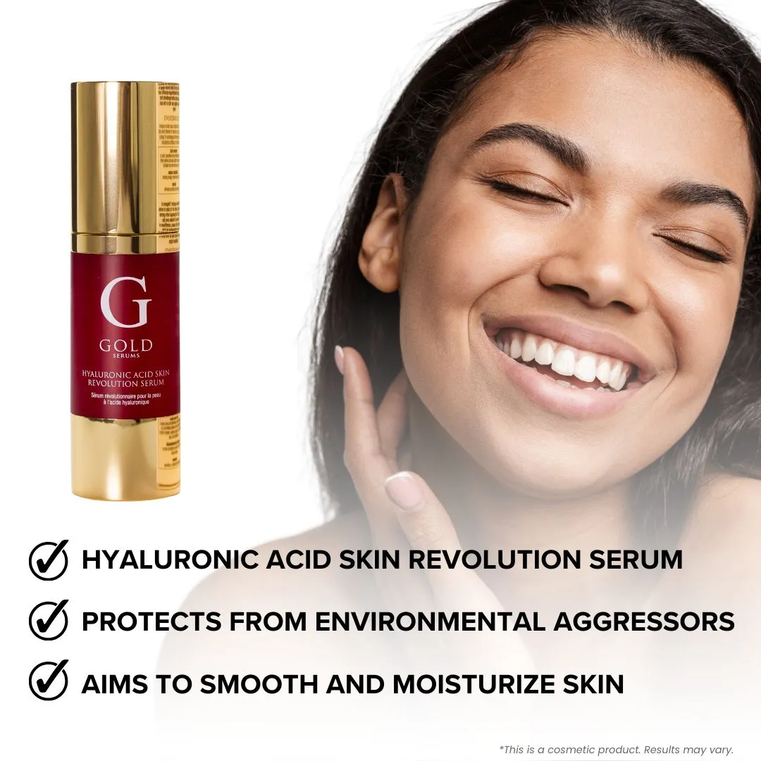 Gold Serums Hyaluronic Acid Skin Revolution Serum 30ml Twin Value Savings Pack