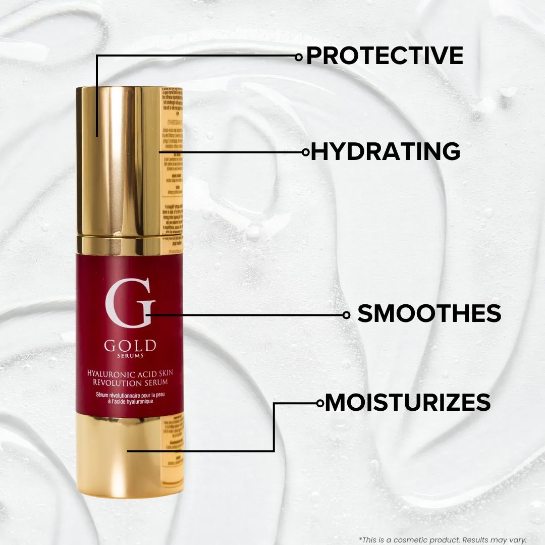 Gold Serums Hyaluronic Acid Skin Revolution Serum 30ml Twin Value Savings Pack