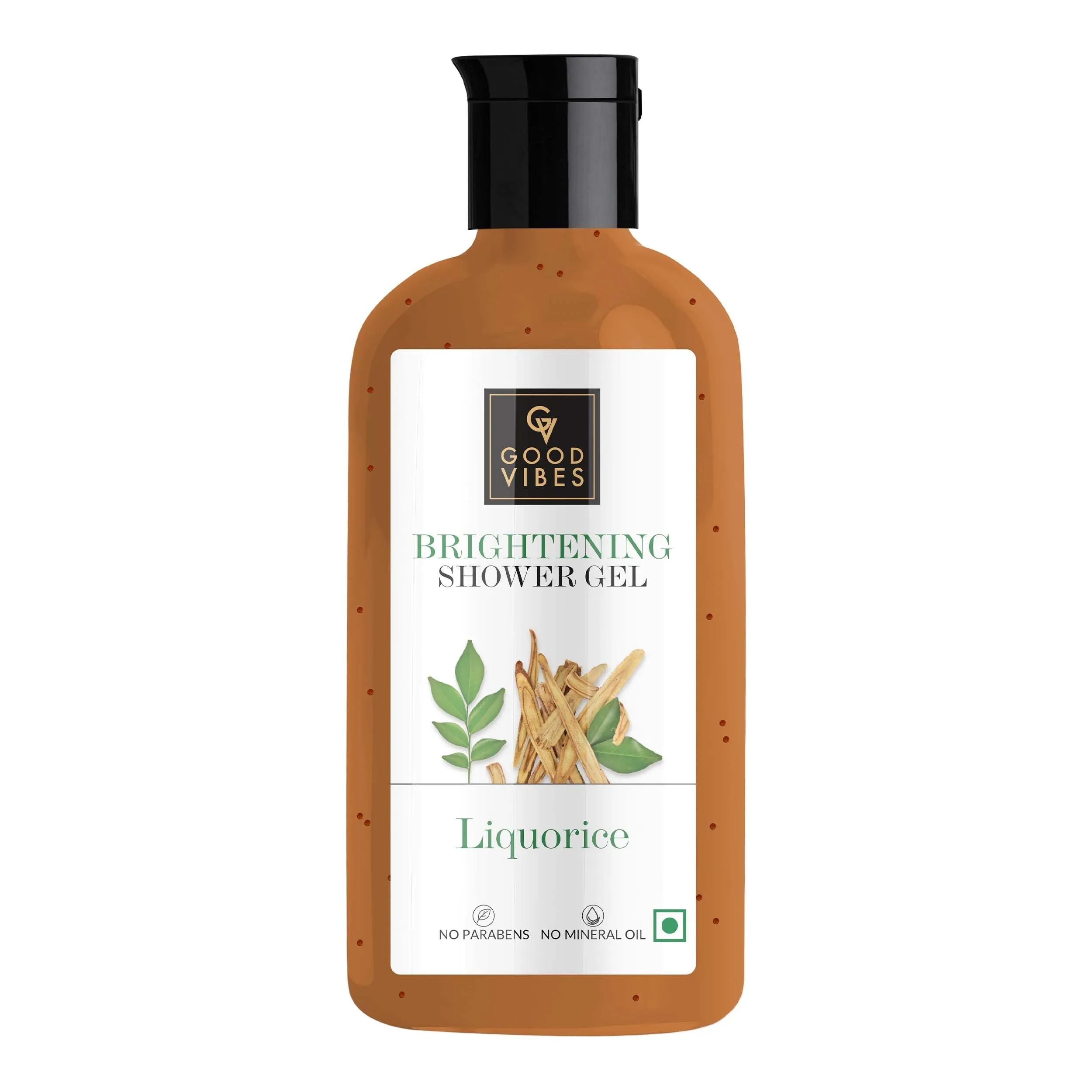 Good Vibes Liquorice Brightening Shower Gel|With Vitamin B3 & Rosemary Leaf Oil | Lightening, Antioxidant | Vegan, No Parabens, No Mineral Oil, Certified Fragrance, No Animal Testing (300 ml)