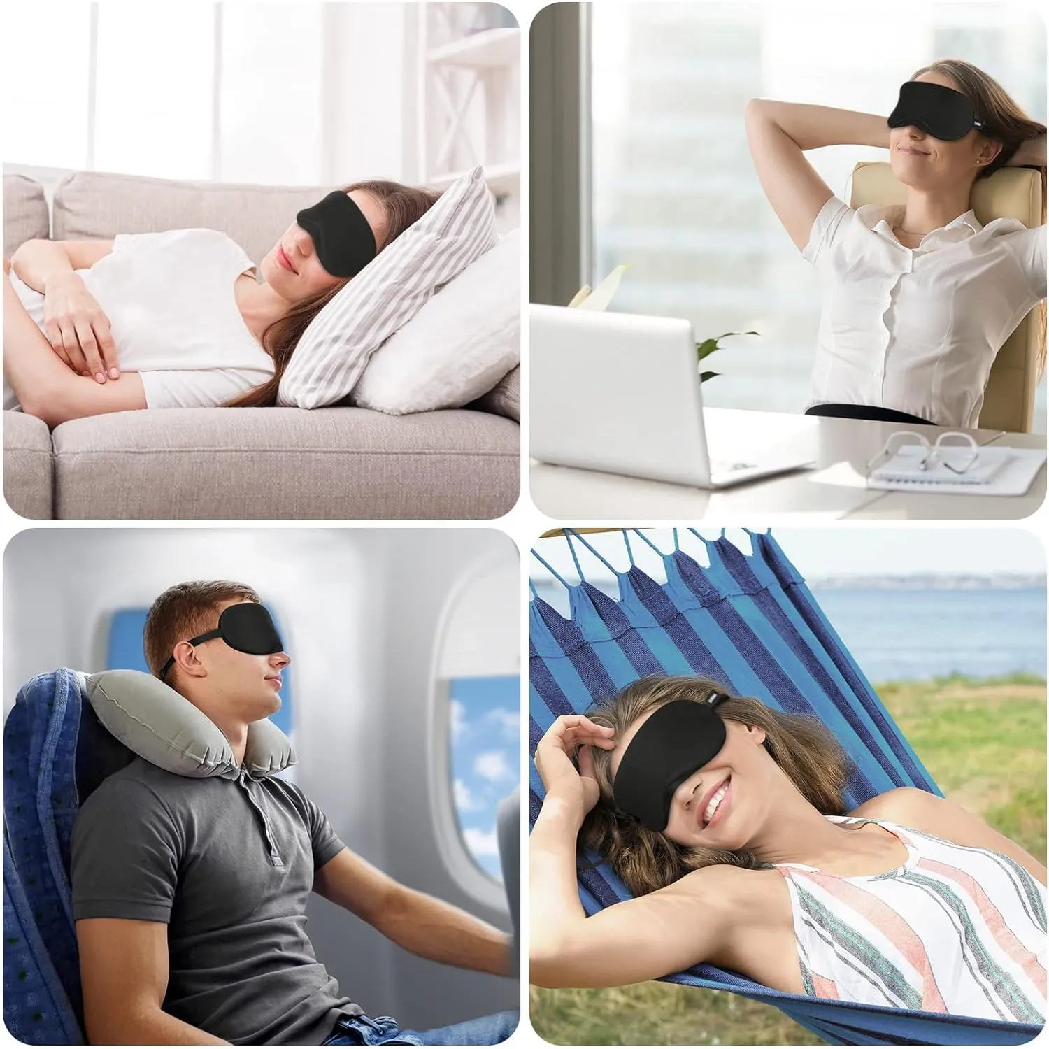 Gritin Light-Blackout Cotton Sleep Mask
