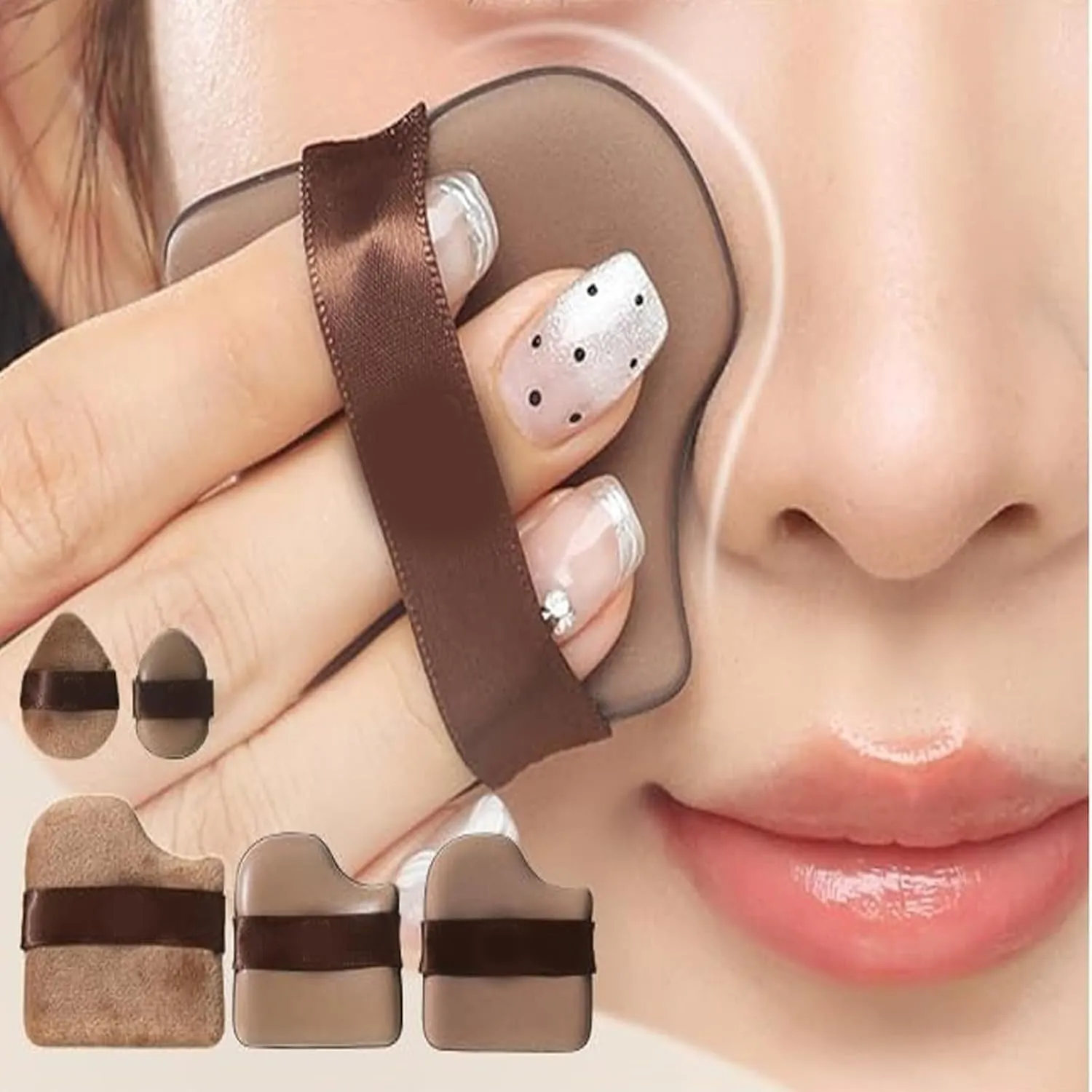 Guo Xiao Niu Makeup Puff, Guoxiaoniu Makeup Puff, 1 Pack of 6PCS Guo Xiao Niu Cushion Puff, Soft Powder Puffs for Foundation, Blush & Loose Powder (2Set)
