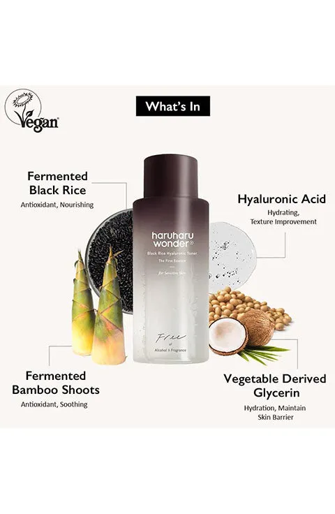 Haruharu Wonder Black Rice Hyaluronic Toner for Sensitive Skin