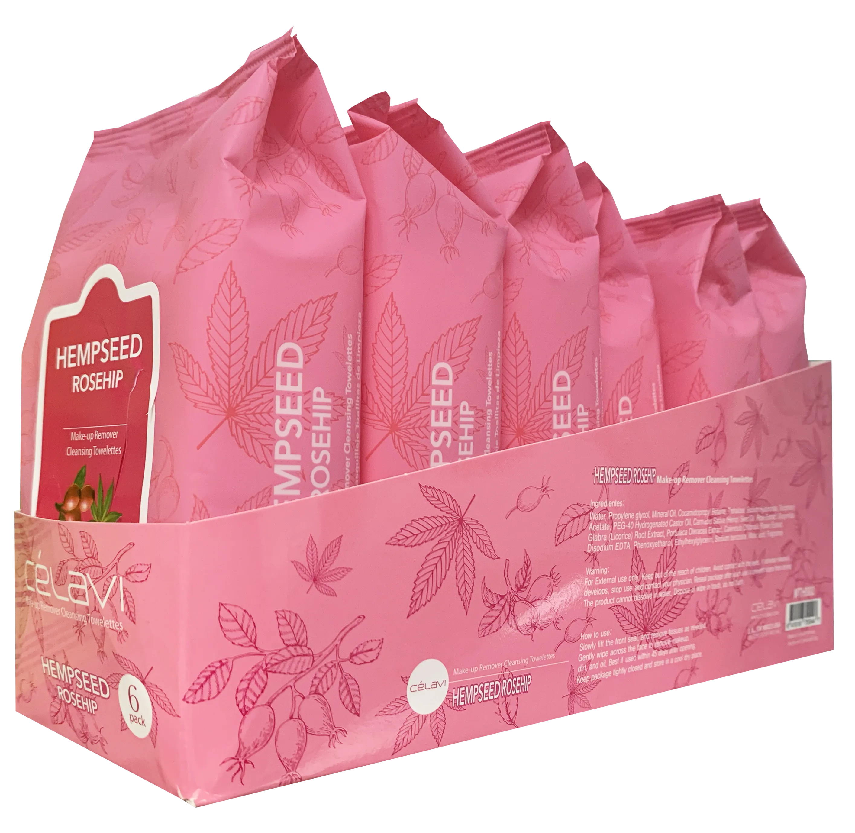 Hemp Seed Rosehip Makeup Remover Wipes