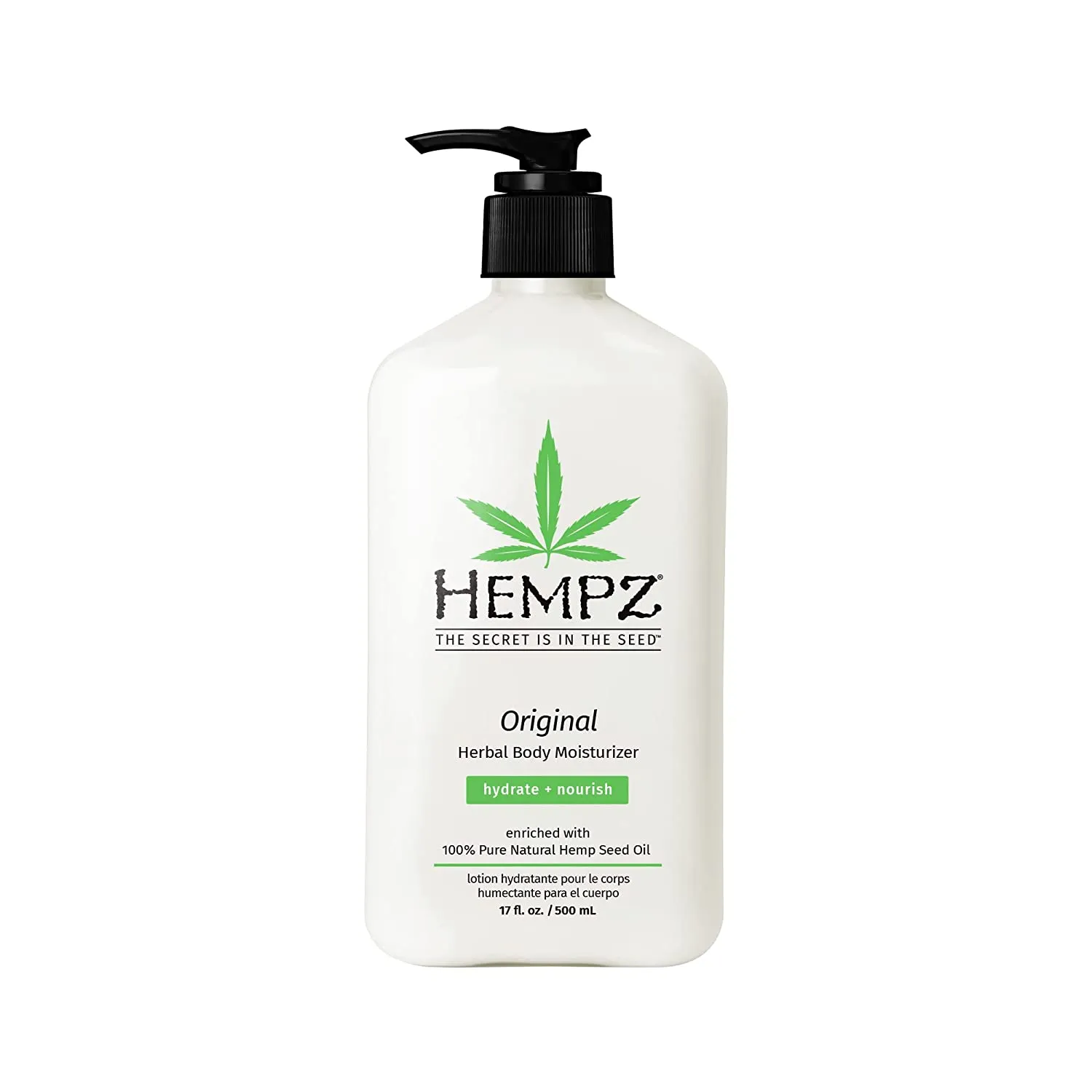 Hempz Body Moisturizer - Daily Herbal Moisturizer, Shea Butter Anti-Aging Body Moisturizer - Body Lotion, Hemp Extract Lotion - Skin Care Products, 100% Pure Organic Hemp Seed Oil