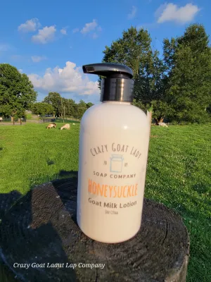 Honeysuckle Goat Milk Lotion - Natural, Non-Greasy Moisturizer with Mango Butter