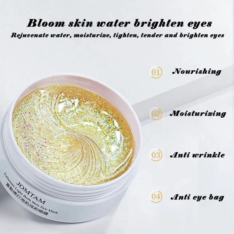 HydraFirm Eye Patches: 60pcs Gold Collagen Eye Mask for Moisturizing, Anti-Dark Circles, Eye Bag Removal & Firming Treatment