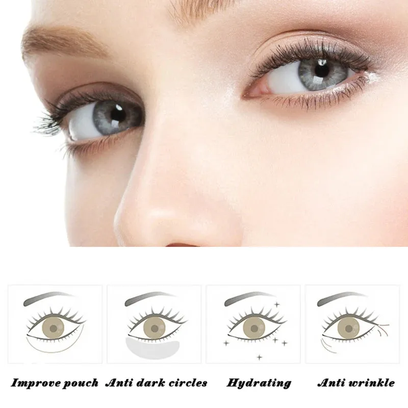 HydraFirm Eye Patches: 60pcs Gold Collagen Eye Mask for Moisturizing, Anti-Dark Circles, Eye Bag Removal & Firming Treatment