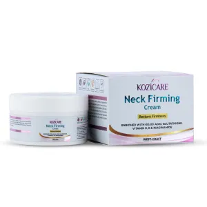 Kozicare Neck Firming Cream with 0.01% Glutathione, 2% Vitamin C, 0.01% Vitamin E, 1% Niacinamide, 1% Kojic Acid | Helps Tightening & Firming the Skin | Reduces Wrinkles and Sagging Skin |Nourishes & Heals the Skin-50gm