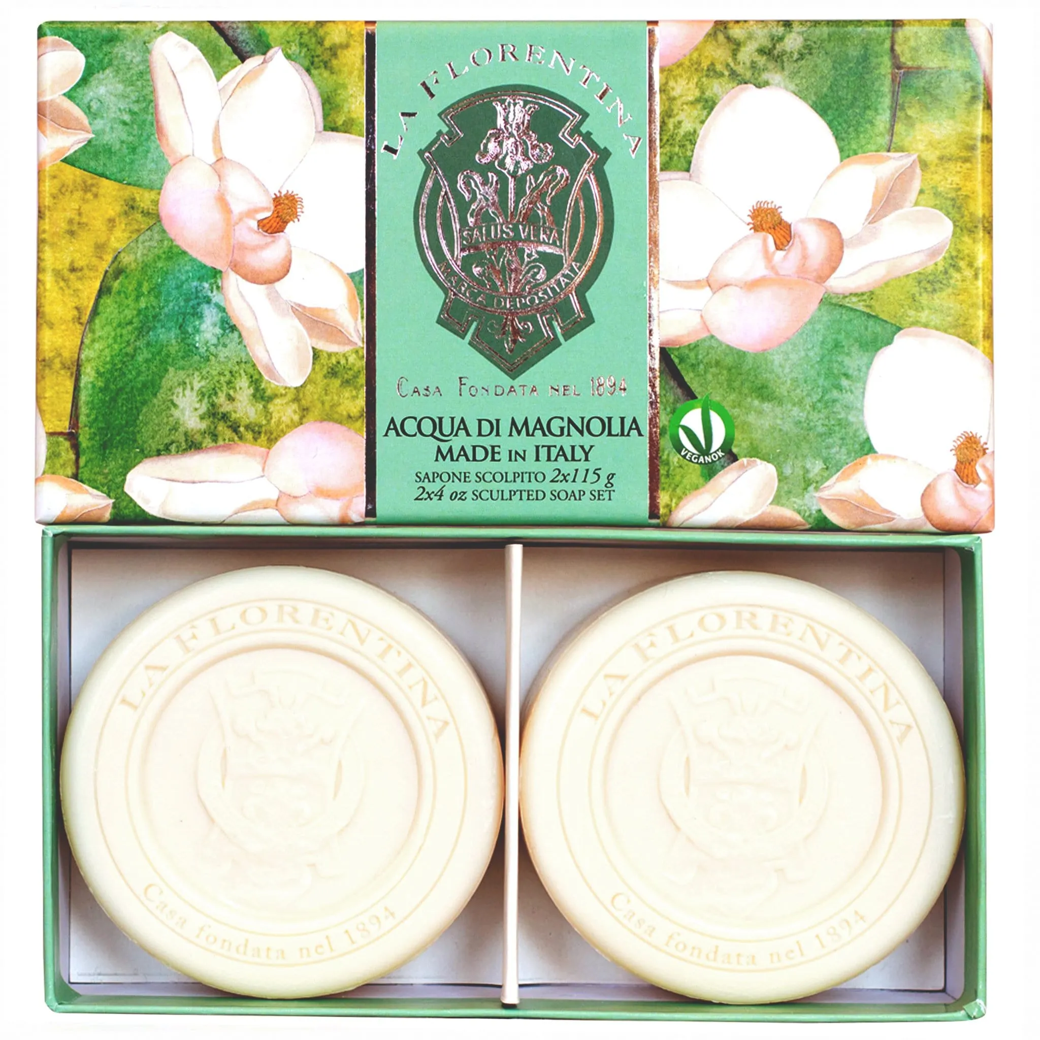 La Florentina Magnolia 2 Round Soaps 115g