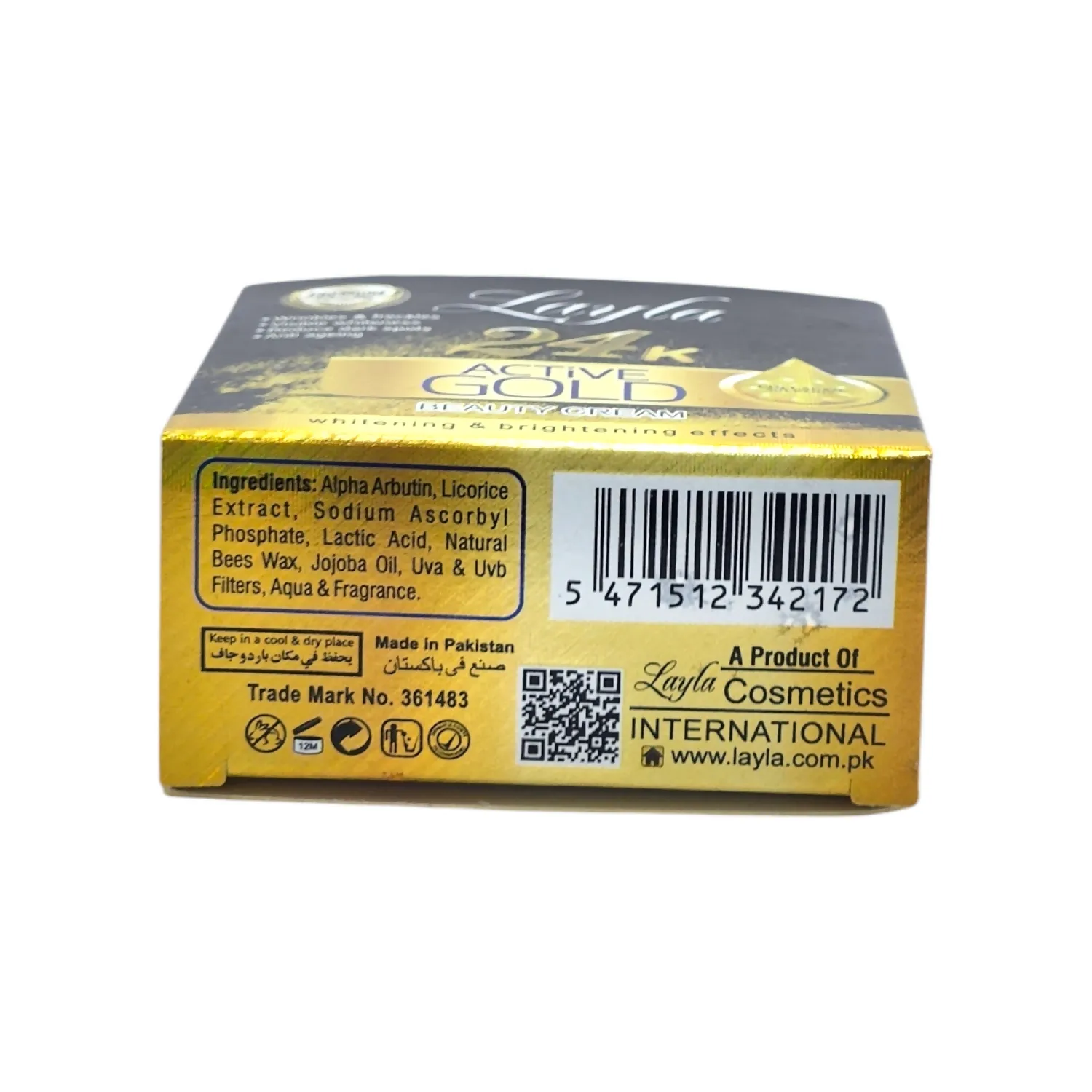 Layla 24k Active Gold Beauty Cream 20g (Pack of 3)