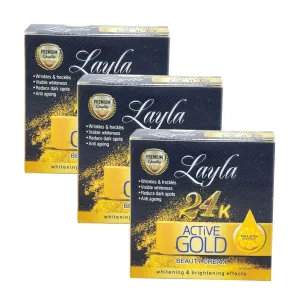 Layla 24k Active Gold Beauty Cream 20g (Pack of 3)