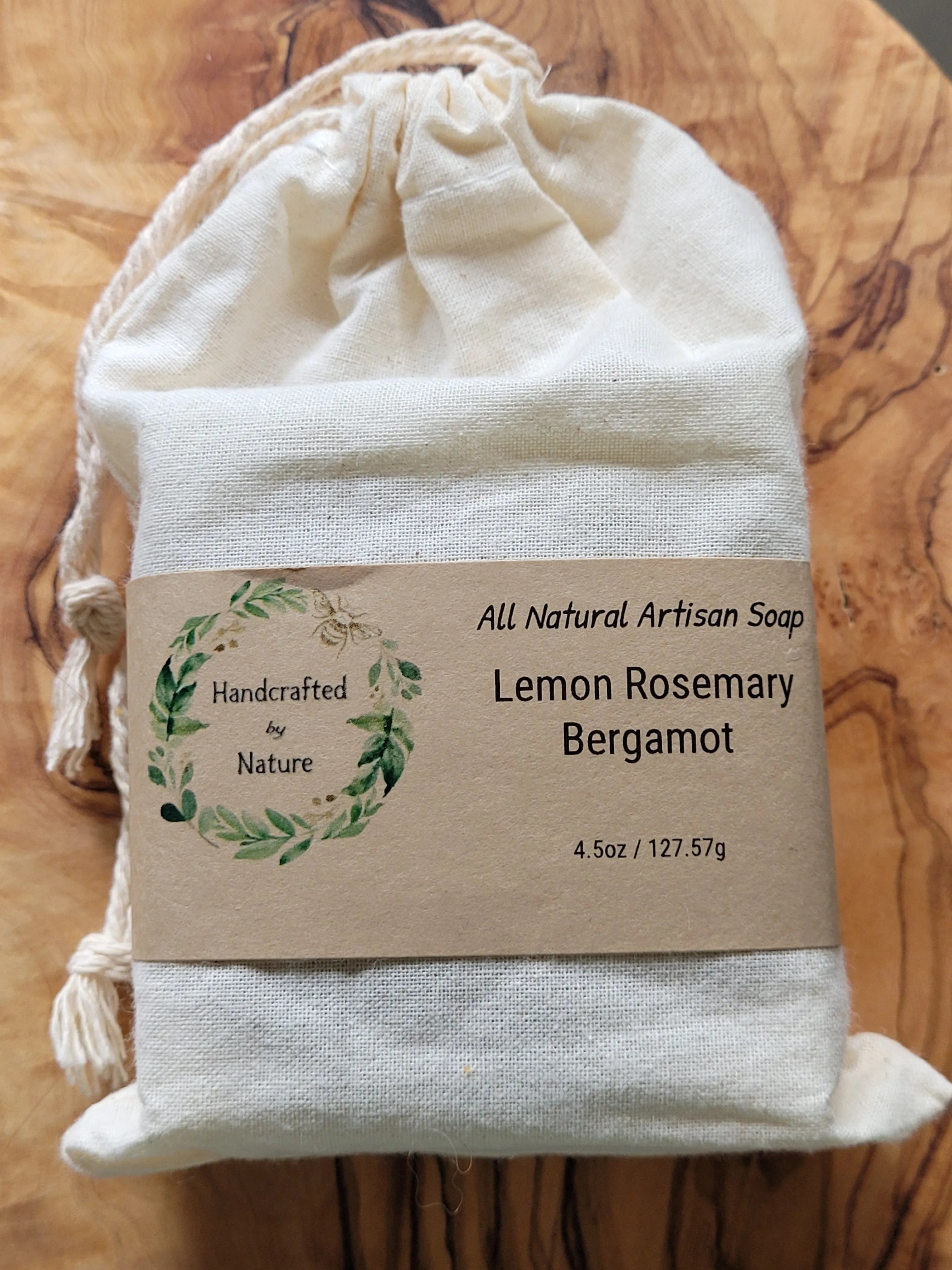 Lemon, Rosemary, and Bergamot Natural Palm Oil-Free Bar Soap